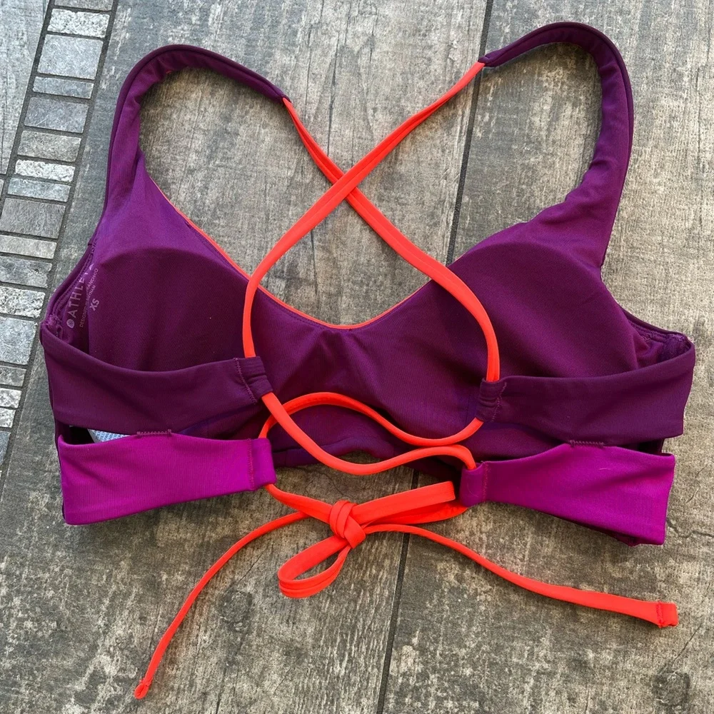 Athleta Colorblock Triangle Bikini Top - NWOT